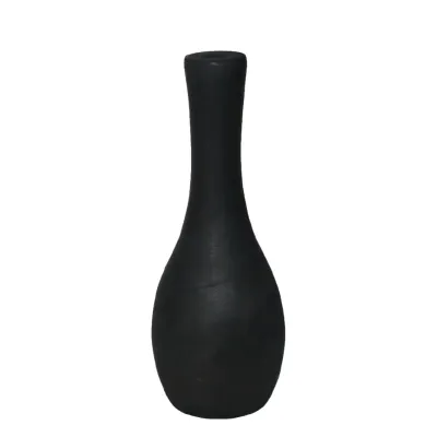 Black Wood Slim Vase