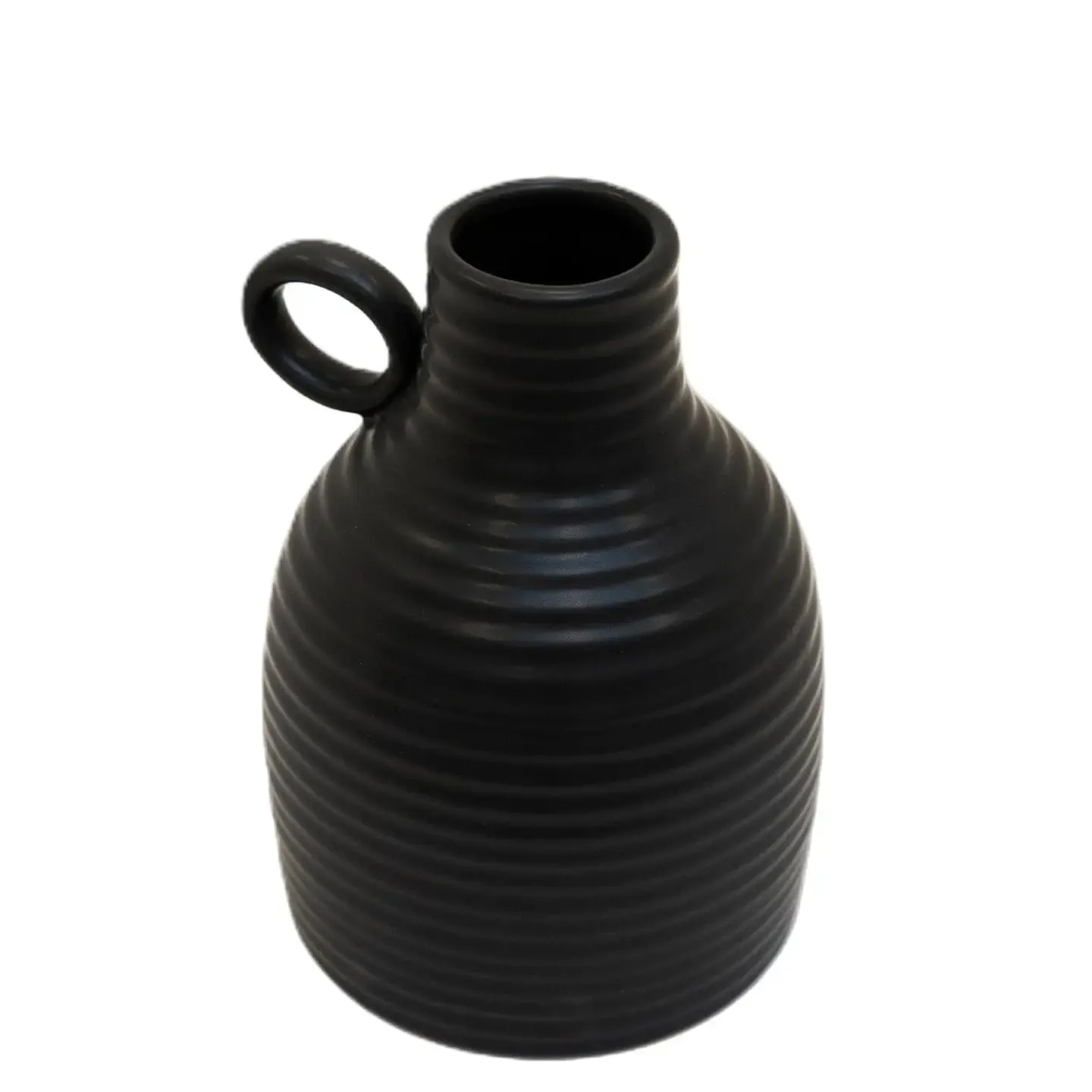 Matte Black Jug Vase