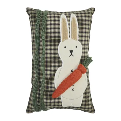 Folk Bunny and Carrot Pillow