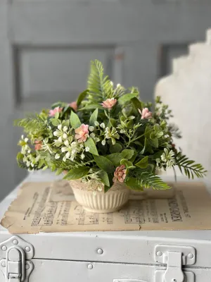 11" Blanche Blooms Half Sphere