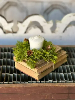 6" Leyland Cypress Candle Ring