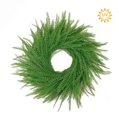 18" Bead Grass Wreath