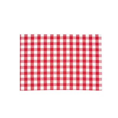 Red &amp; White Gingham Check Placemat