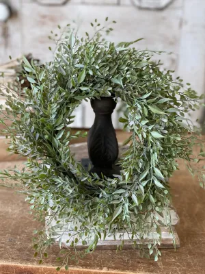 6" Mixed Sage Candle Ring