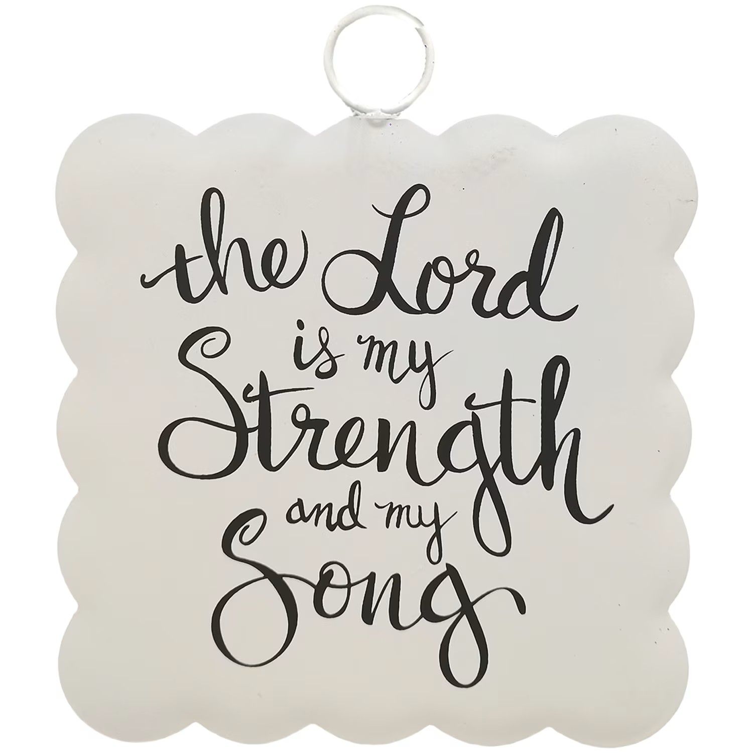 The Lord is my Strength Mini Scallop Art