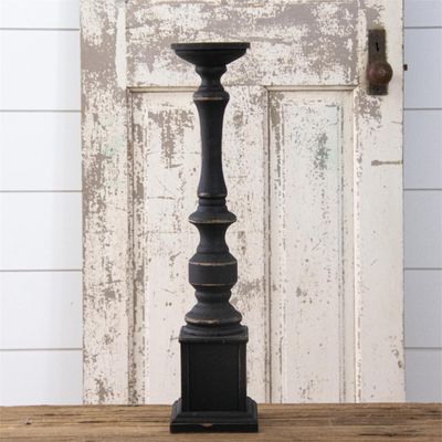 21" Classic Black Candle Holder