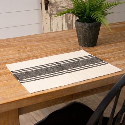 Black Grain Sack Placemat