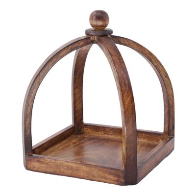 Dark Wood Square Lantern