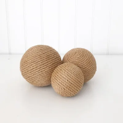 Set of 3 Jute Balls
