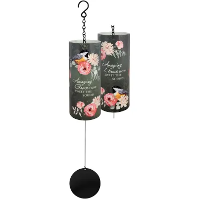 18" Amazing Grace How Sweet The Sound Cylinder Sonnet Wind Chime