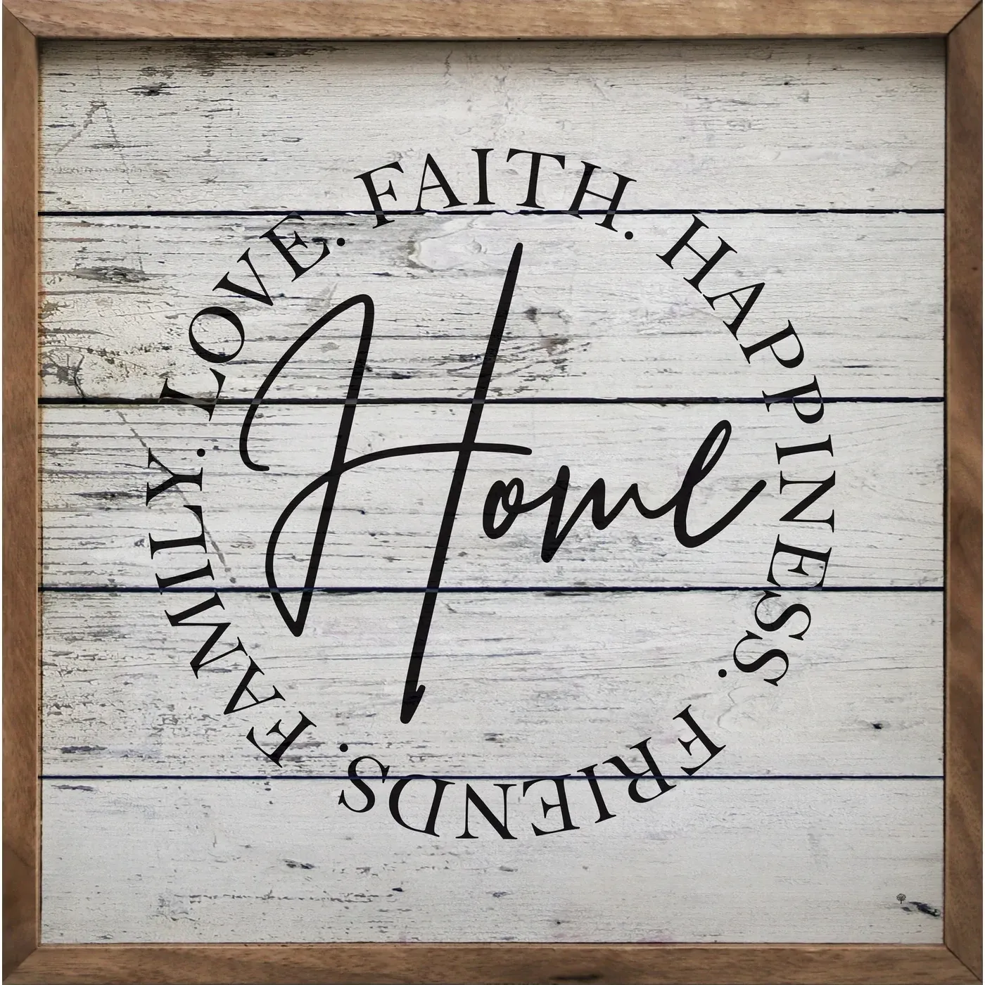 Home Circle Whitewash-16"