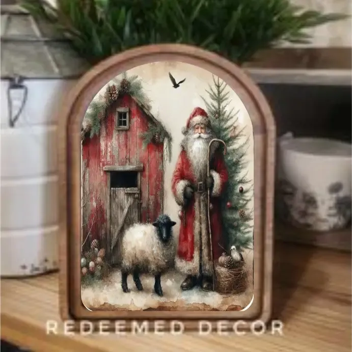 Santa with Sheep