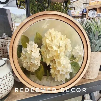 Hydrangea Painting Round