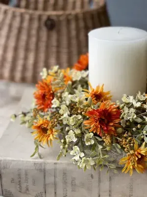 6" Autumn Embrace Candle Ring