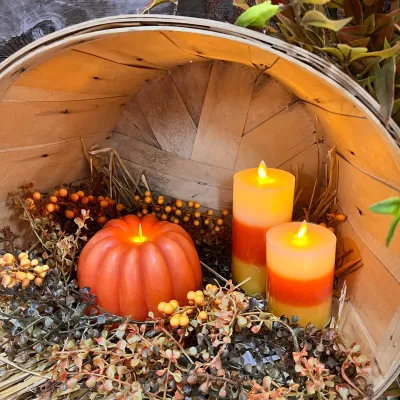 Moving Flame Pumpkin Candle