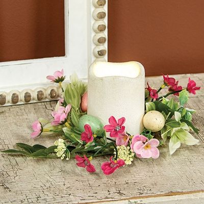 3.5" Blooms and Eggs Candle Ring