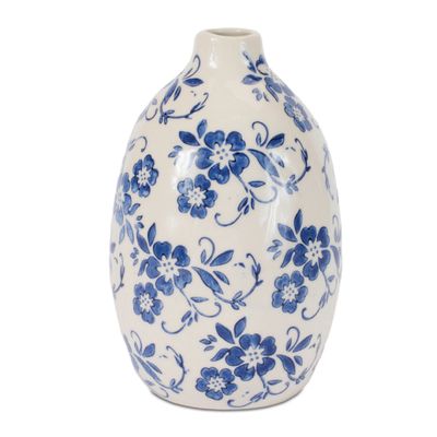 Blue Dainty Floral Vases