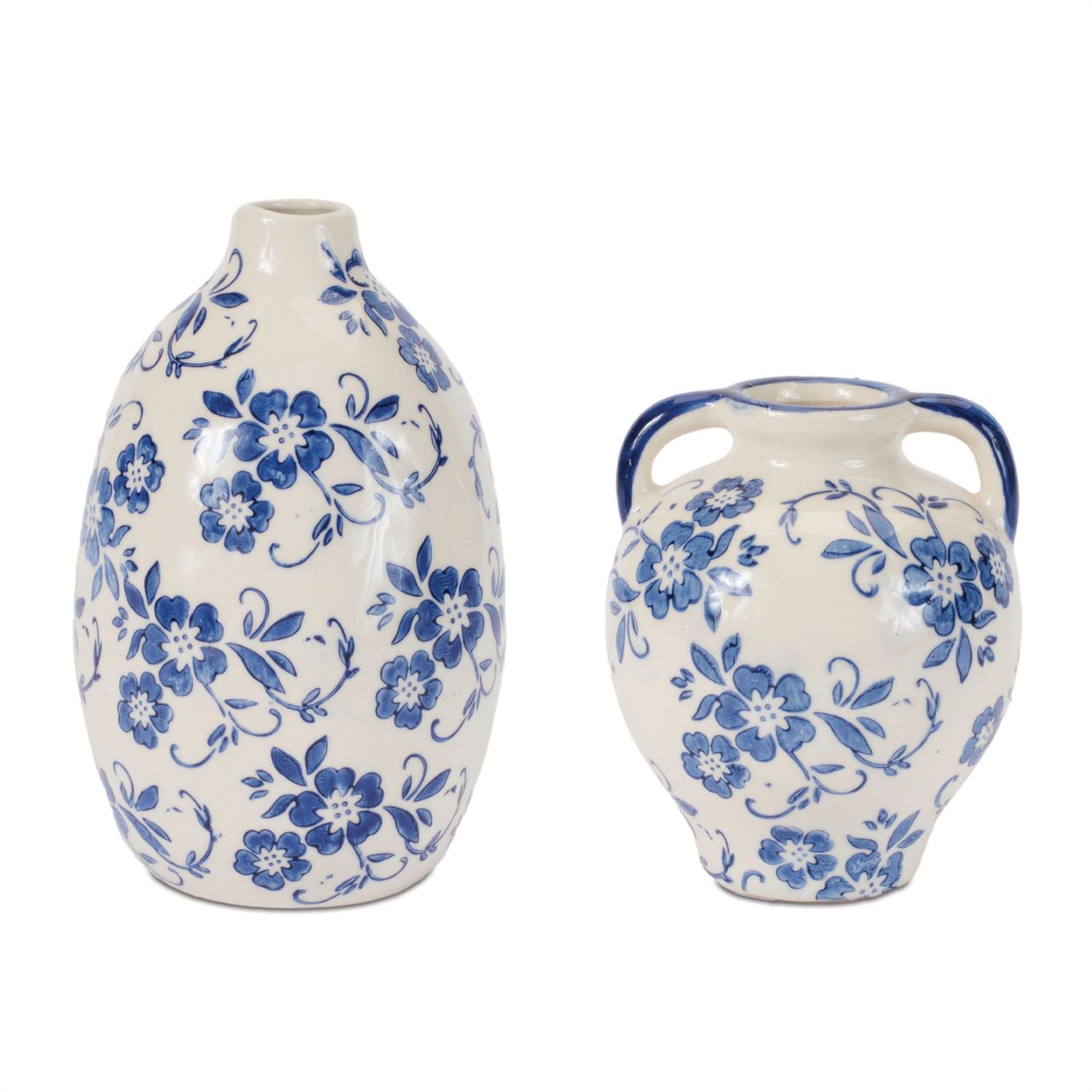 Blue Dainty Floral Vases