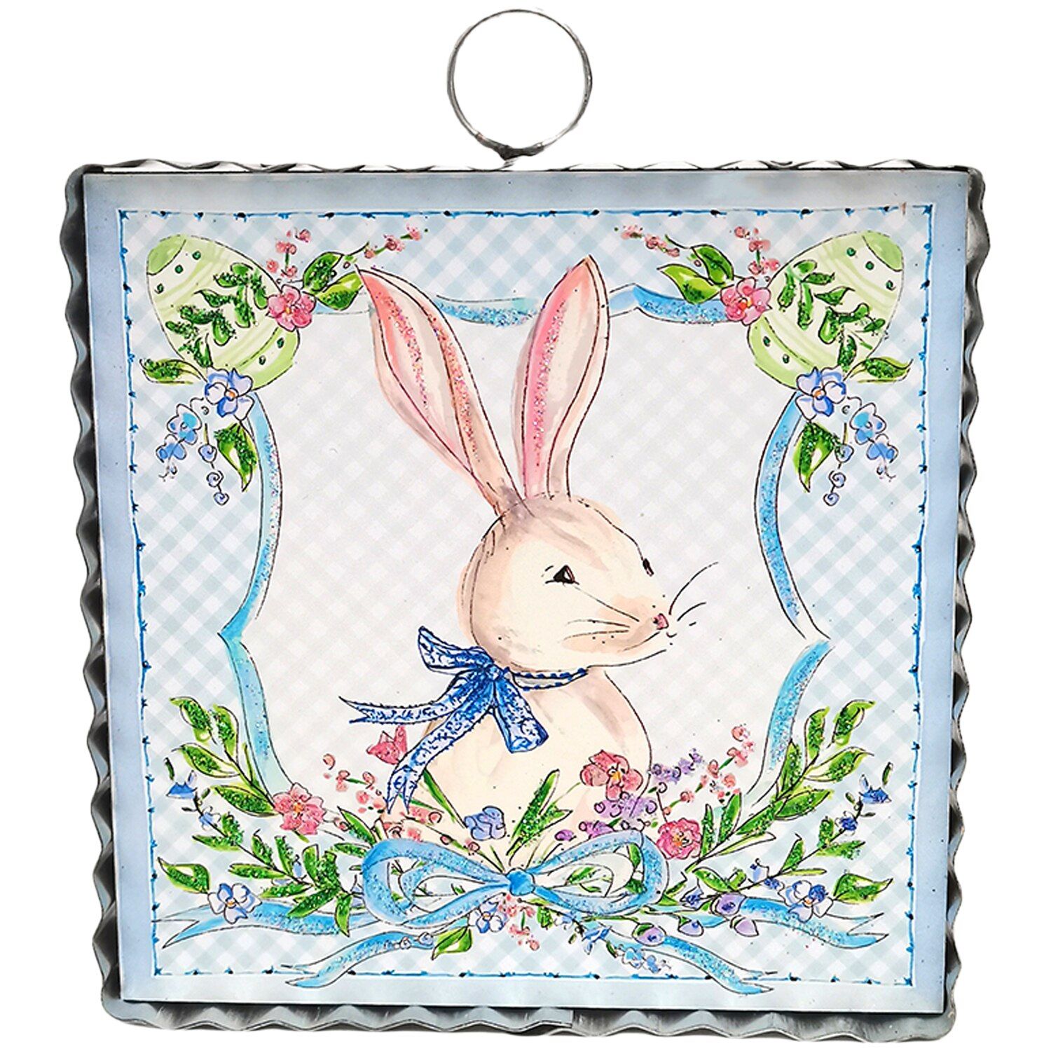 Blue Gingham Rabbit Mini Gallery