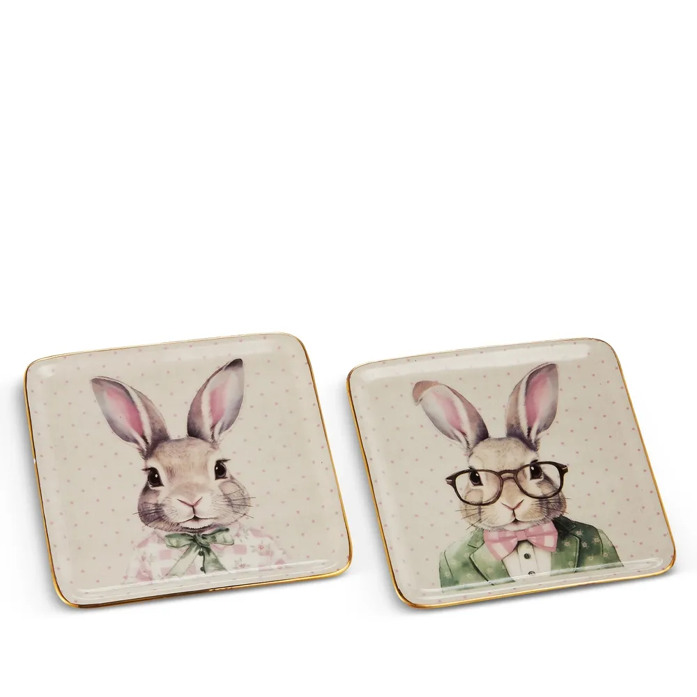 Dapper Bunny Trinket Trays