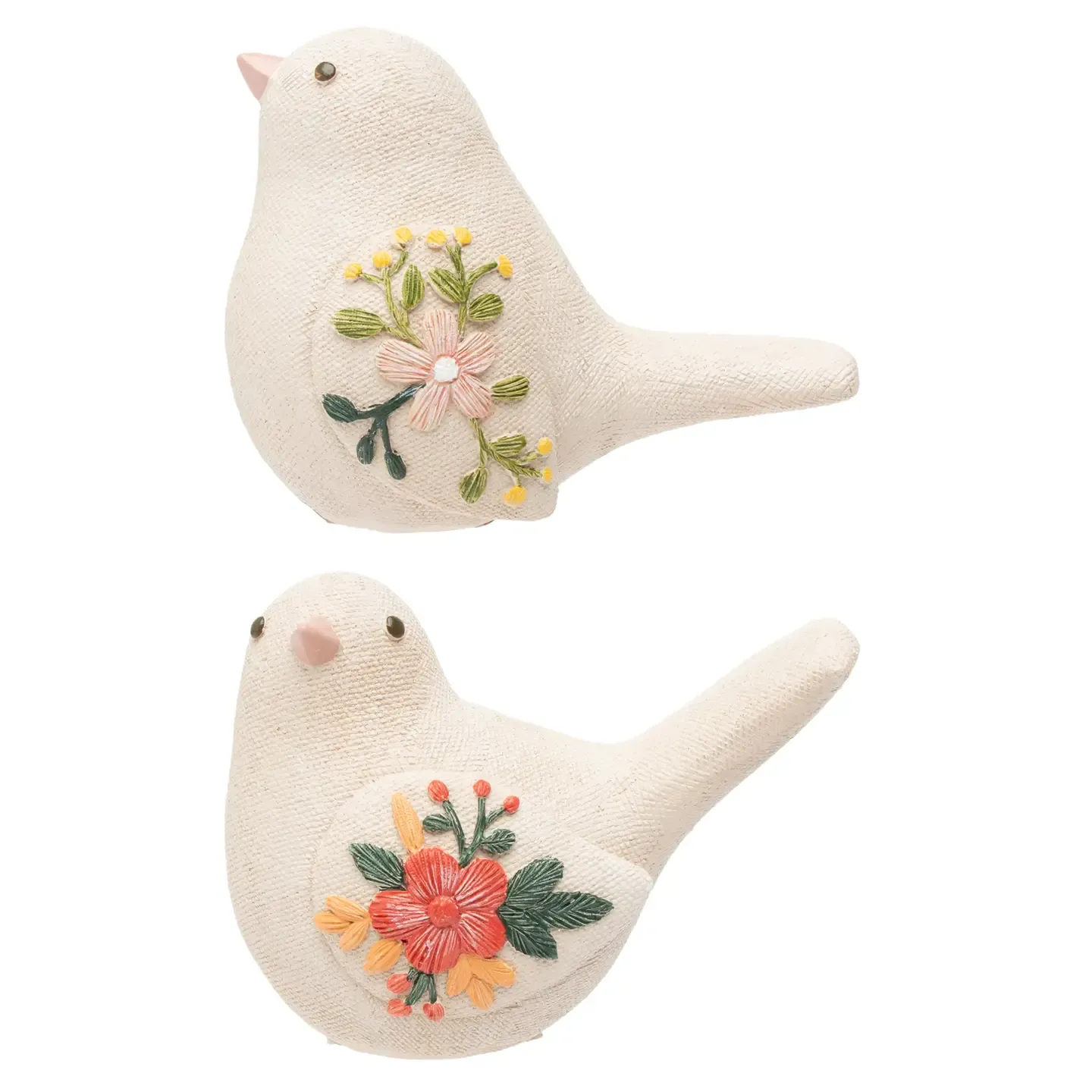 Floral Embossed Birds