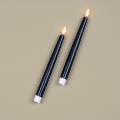9.5" Navy Taper Candles-2PK