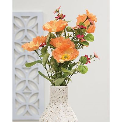 22" Peach Poppy Bush