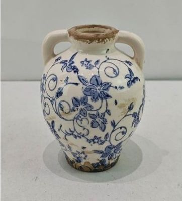 Two Handle Blue Heirloom Vase