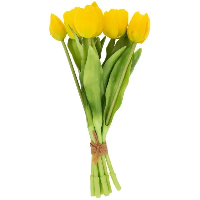 12.5" Yellow Real Touch Tulip Bundle
