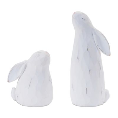 Carved White Bunnies