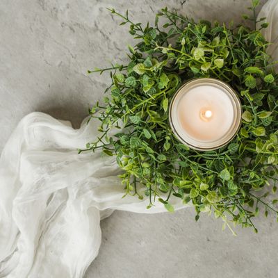 7" Vinca Vine Candle Ring
