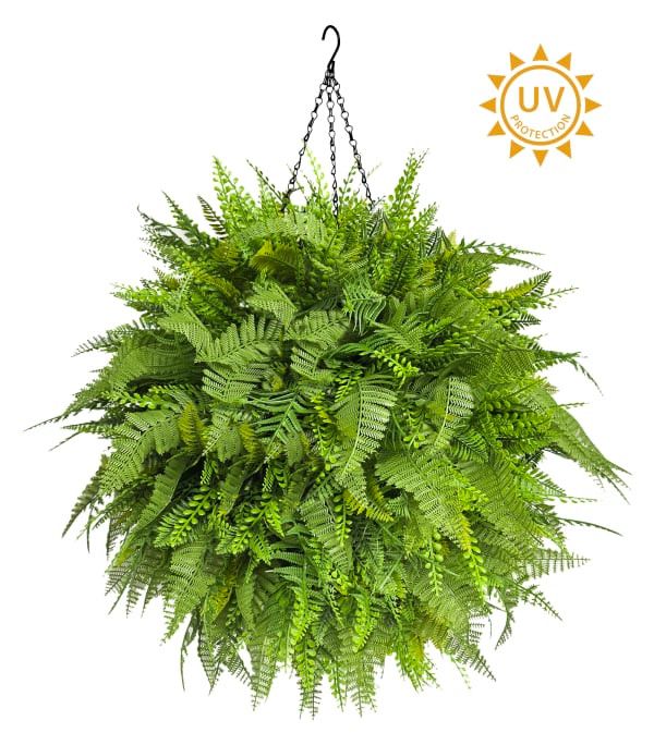 18.5" Bead Grass/Fern Hanging Ball