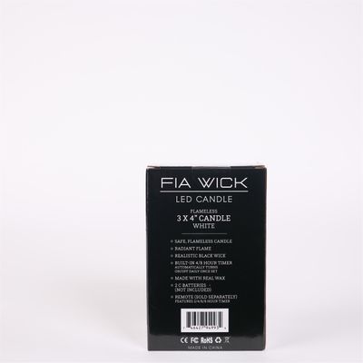 White FIA Wick Pillar Candles