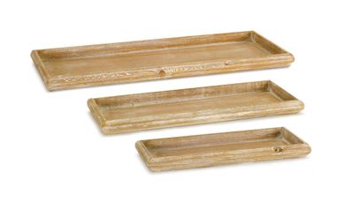 Whitewashed Narrow Trays