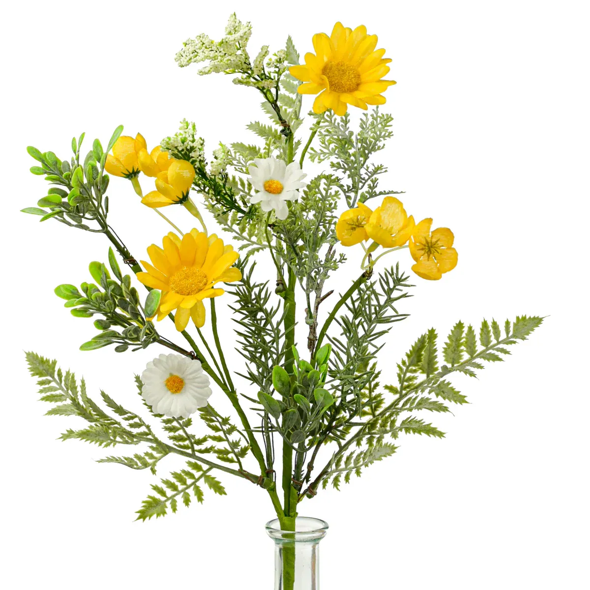 18" Daisy with Ferns Bush