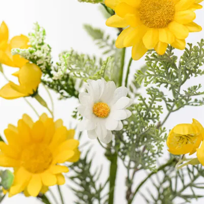 18" Daisy with Ferns Bush
