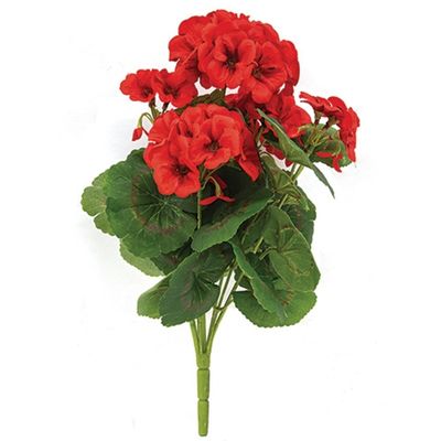 12.5" Mini Red Geranium Bush