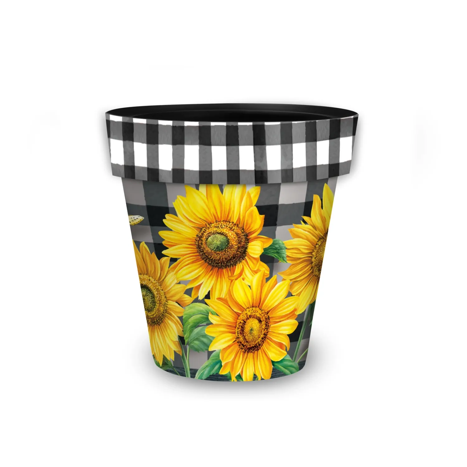 Checkered Sunflowers Planter