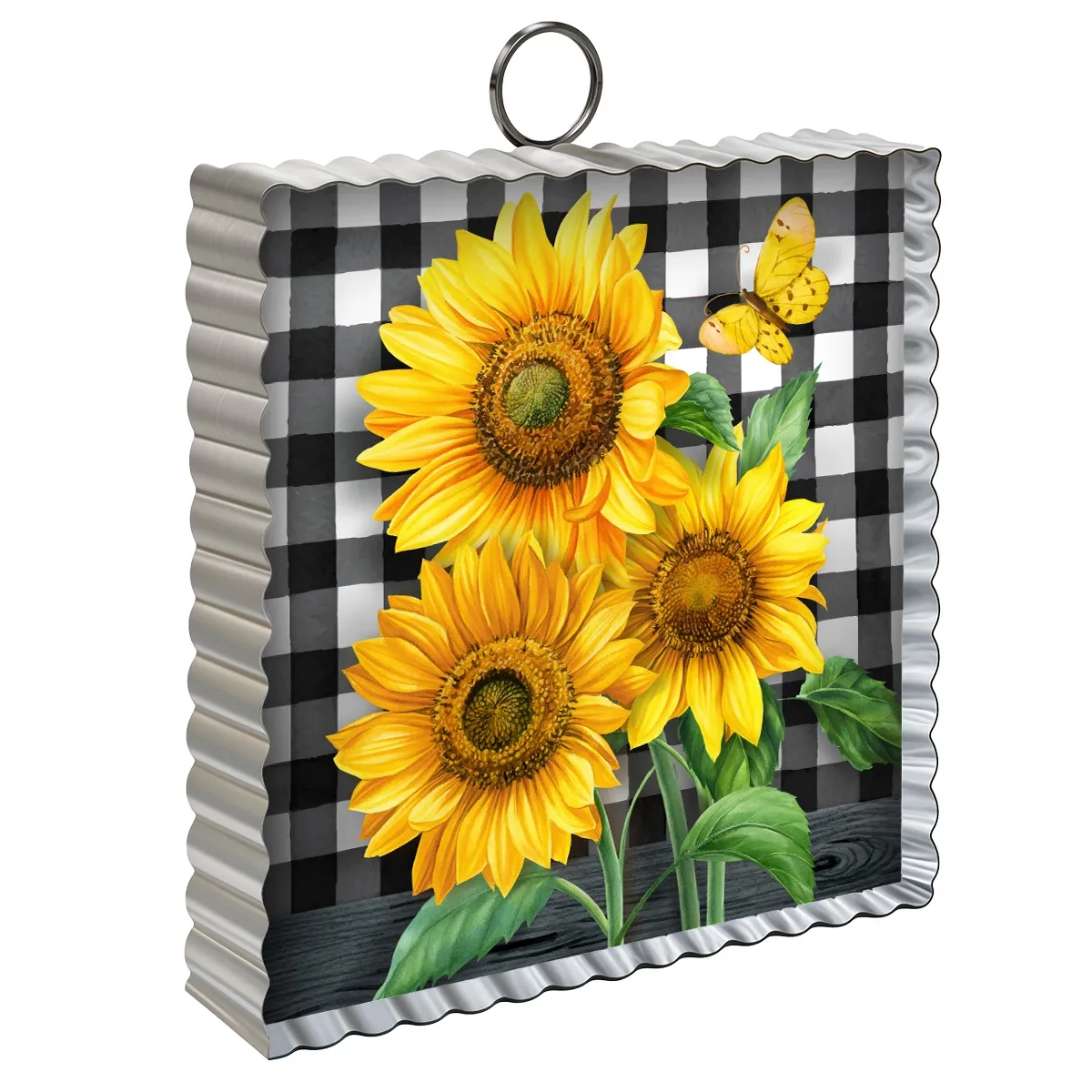 Checkered Sunflowers Mini Moment