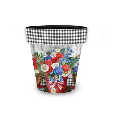 Red White and Beautiful Planter