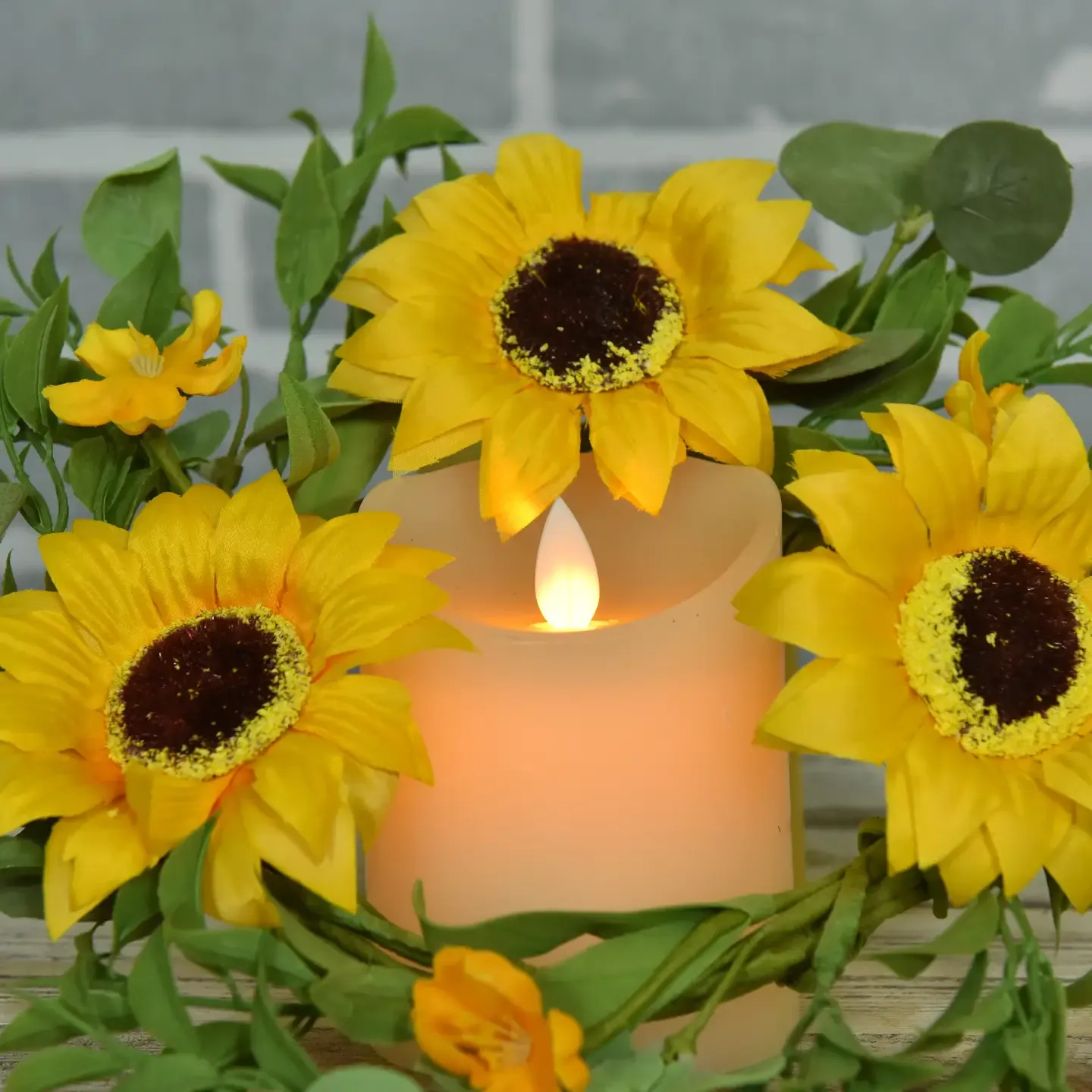 4.5" Sunflower Garden Candle Ring