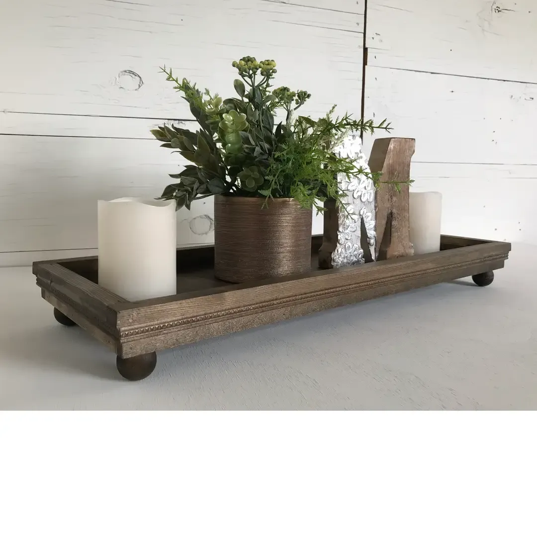 Wood Centerpiece Trays
