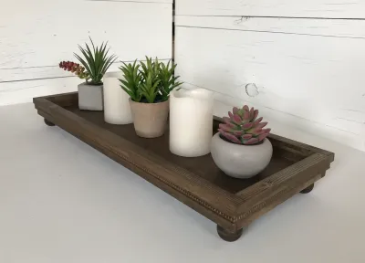 Wood Centerpiece Trays