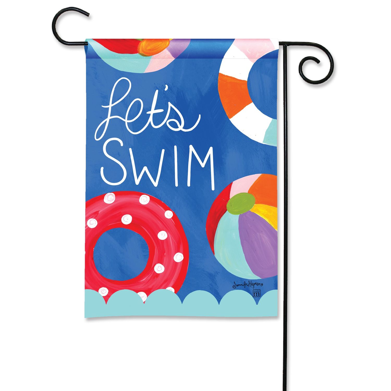 Let's Swim Garden Flag