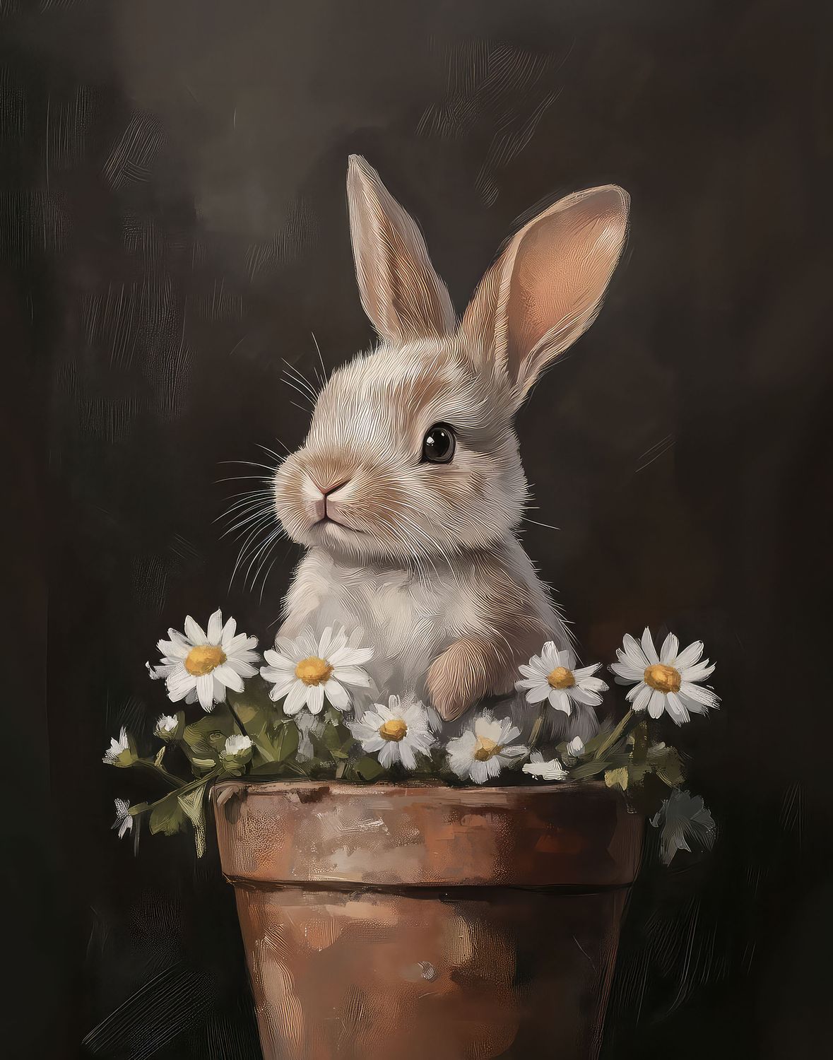 Bunny in Daisy Pot