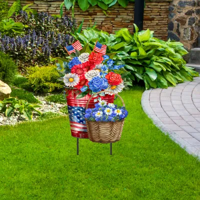Red White and Beautiful Yard Stake
