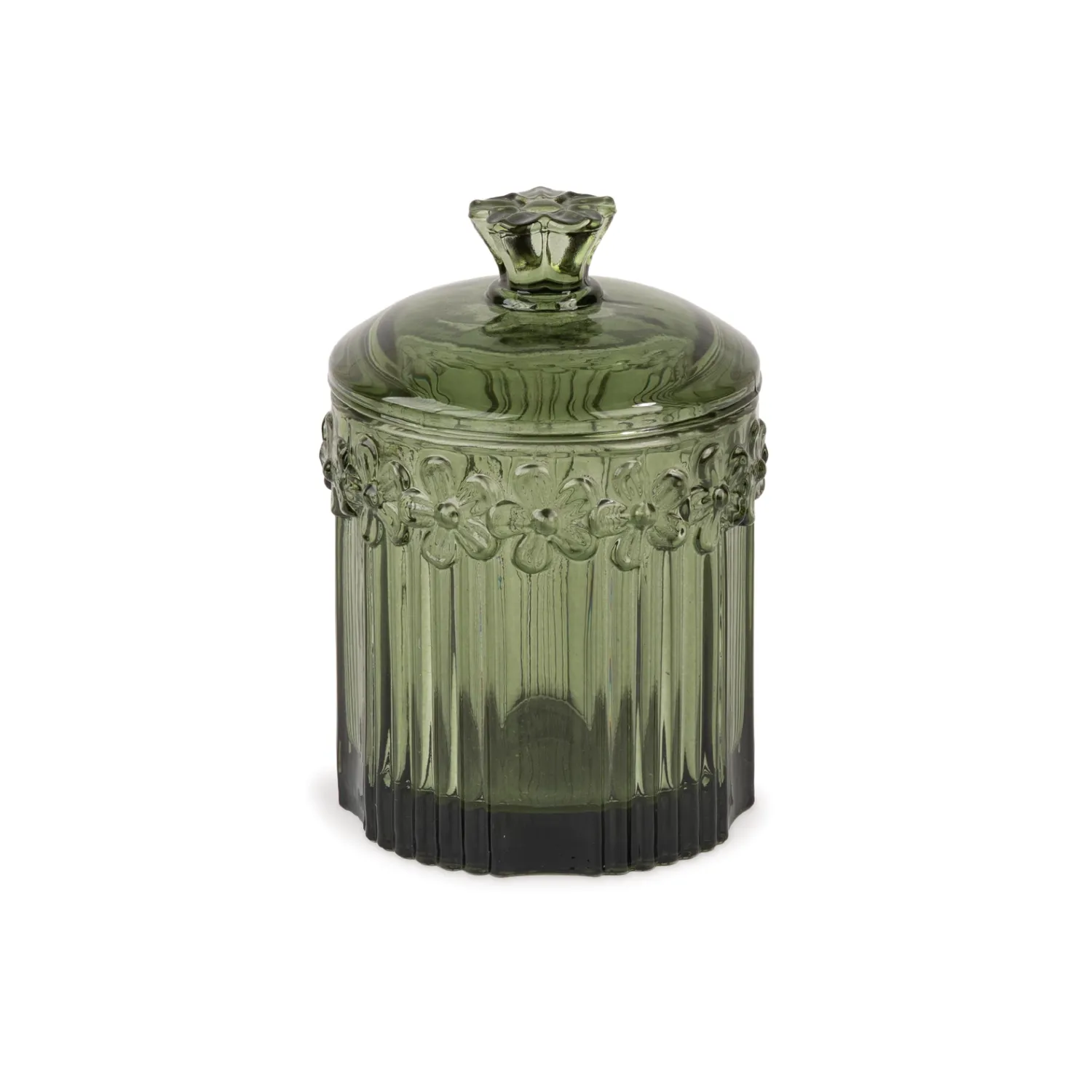 Green Vintage Glass Jars
