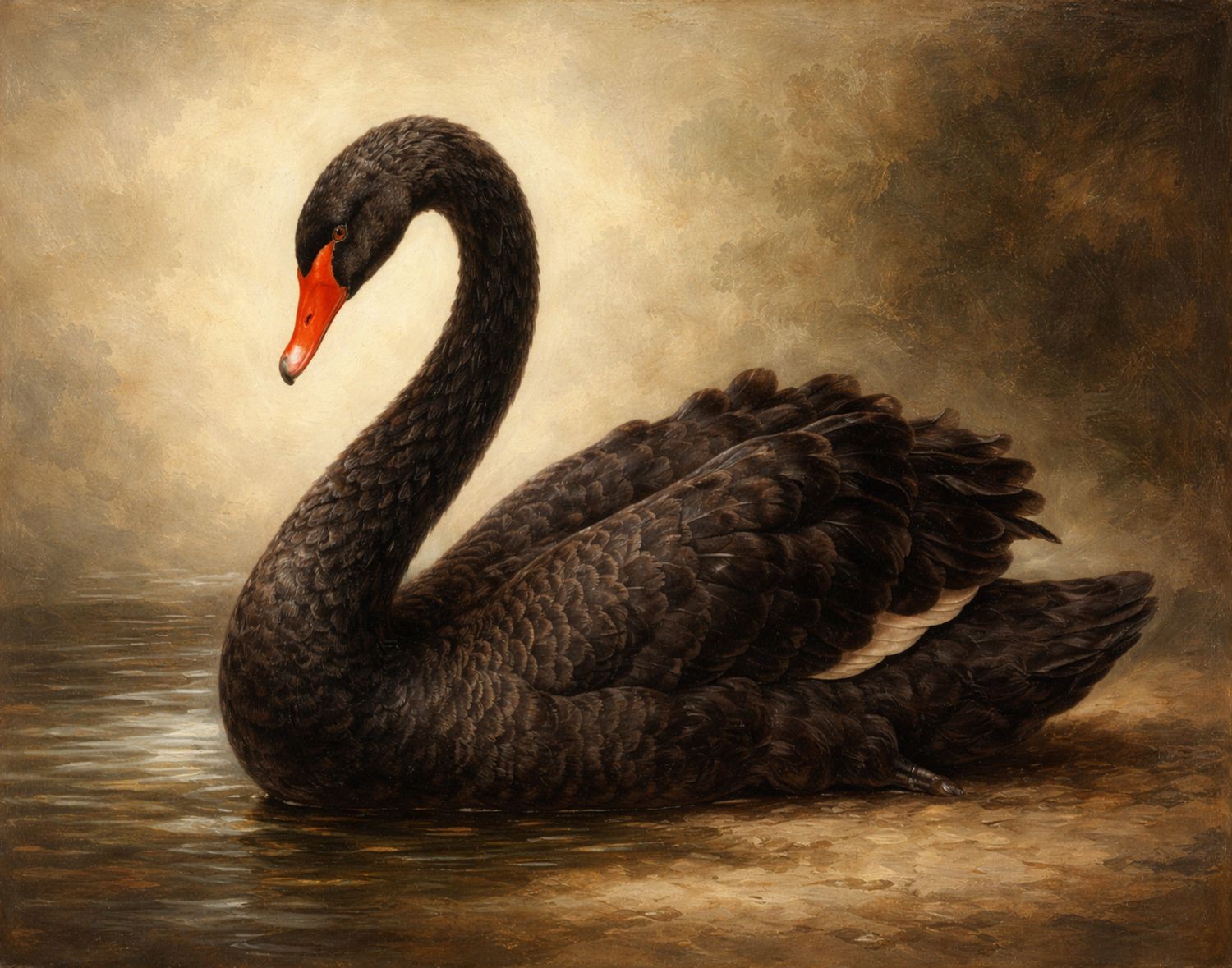 Vintage Black Swan