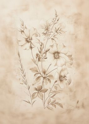 Delicate Floral Sketch