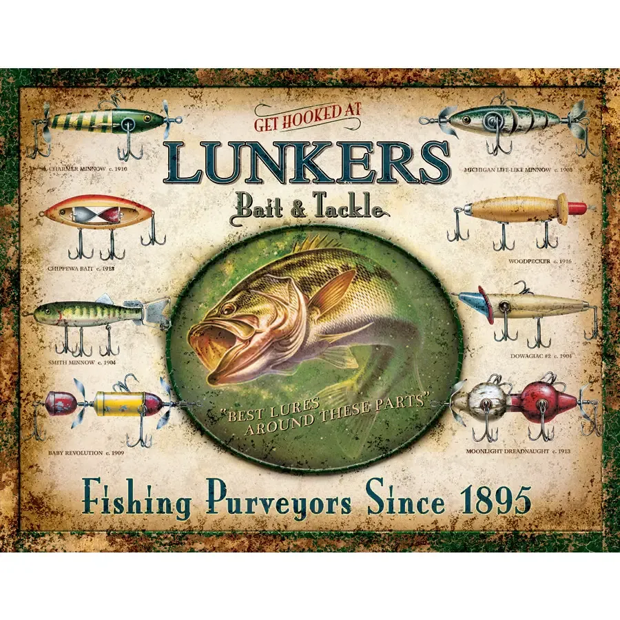 Lunker's Lures Tin Sign